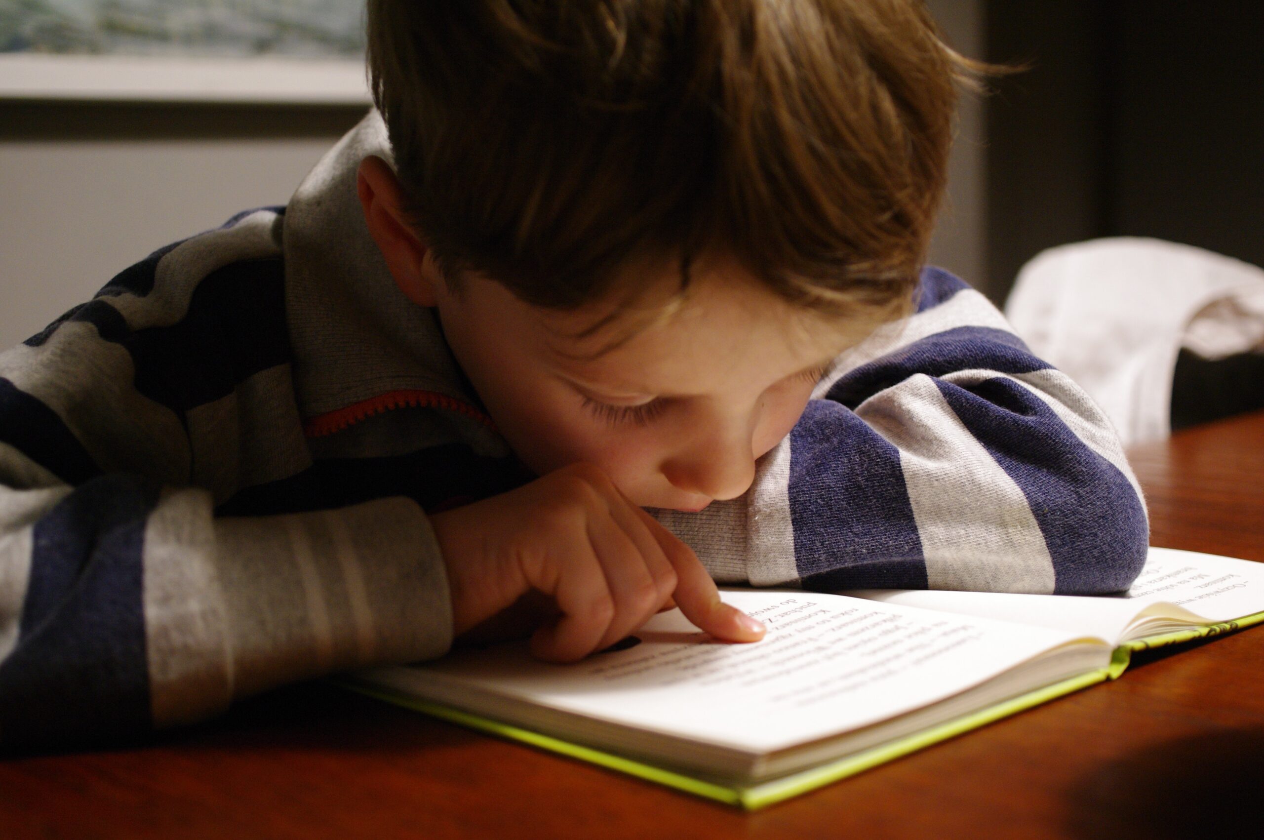 Boy reading